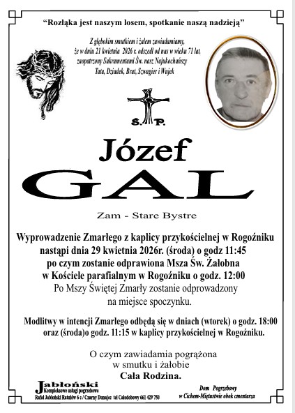 Grób Józef Gal