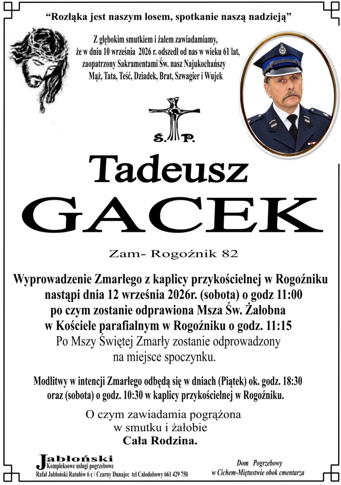 Grób Tadeusz Gacek