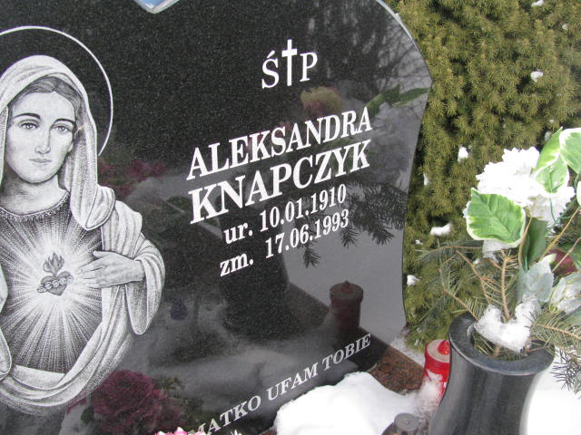 Aleksandra Knapczyk 1910 Nowy Targ Rogoźnik - Grobonet - Wyszukiwarka osób pochowanych