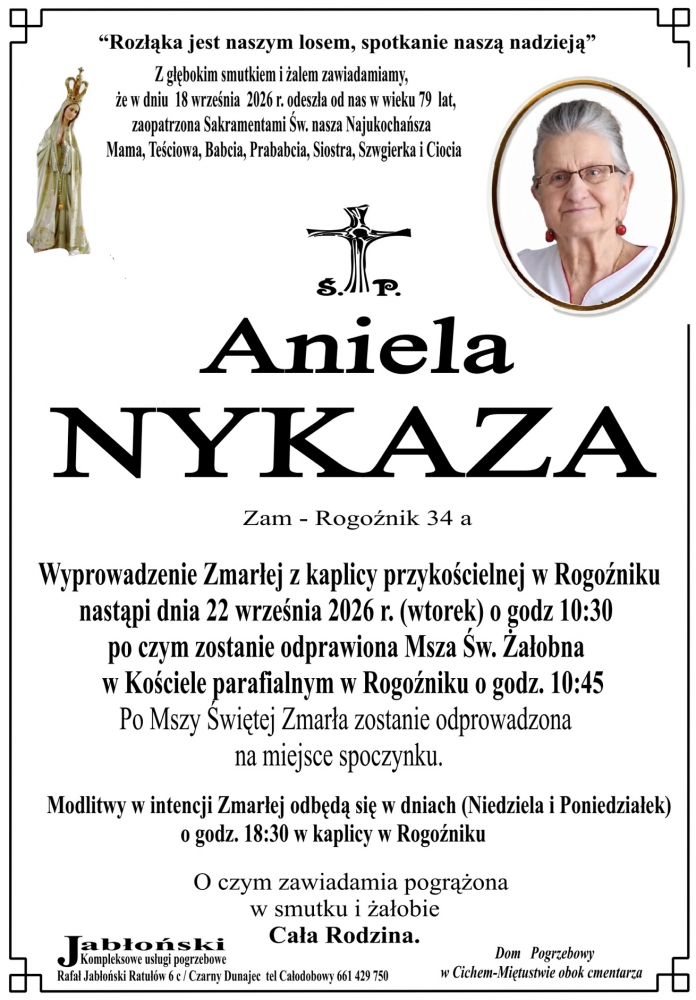 Grób Aniela Nykaza 